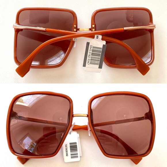 Fendi angular square sunglasses